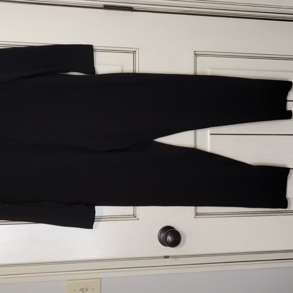 Pretty Little Things Black Zip Cat Suit Size US 12 stretch mock collar - Picture 6 of 10